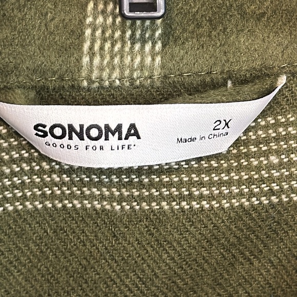 NWT Sonoma Green Plaid Shacket in Size 0X, 1X, 2X, 4X - Picture 14 of 16